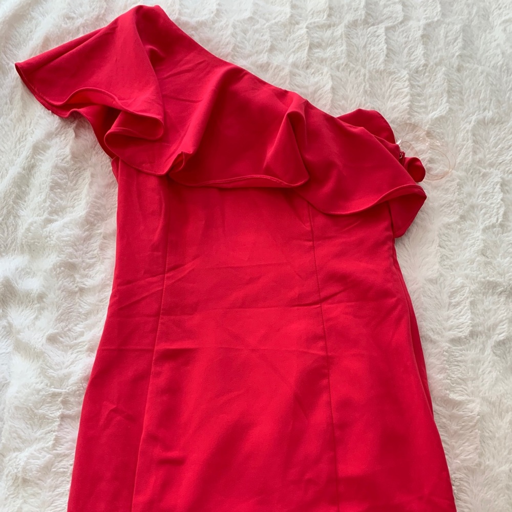 Pink off shoulder dress